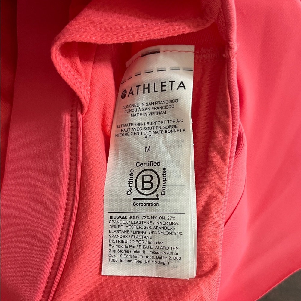 Athleta Coral Pink Racerback Tank with Cutout Detail - Picture 5 of 6
